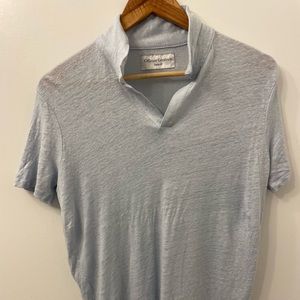 Officine Générale Polo Pigment Dye Linen - XS